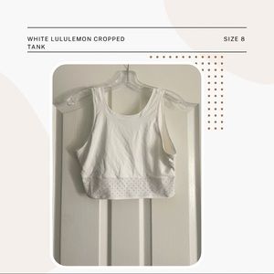 lululemon white cropped tank
